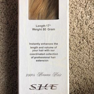 NEW SHE 100% Human hair extensions 17”